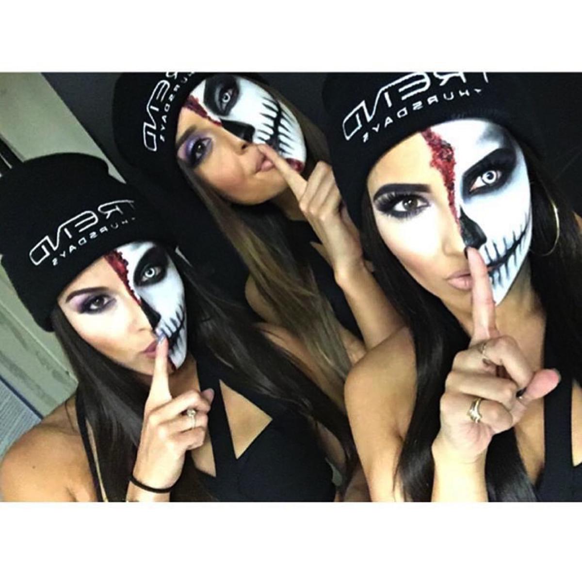 Half Skull Makeup