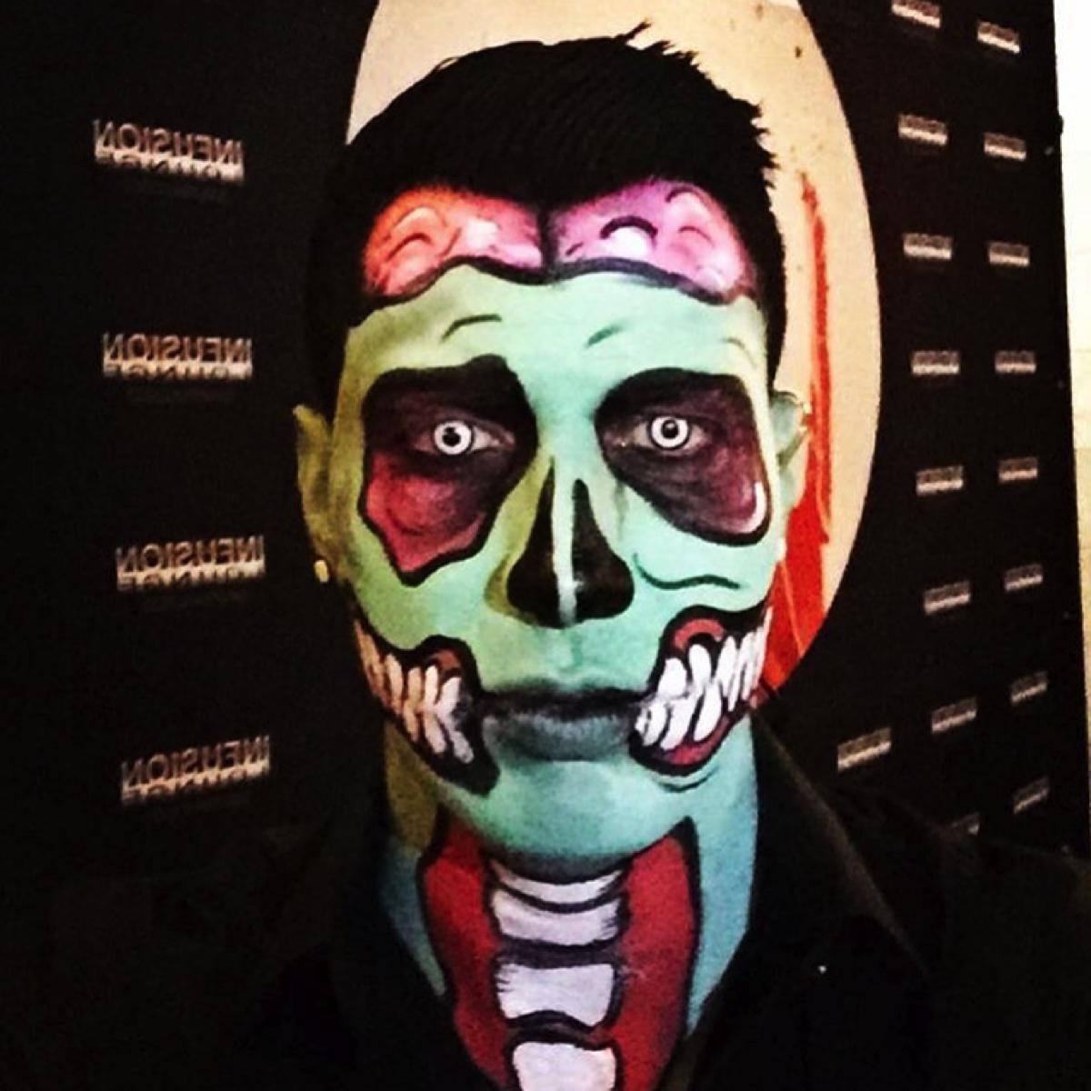 Pop Art Zombie Makeup Guy