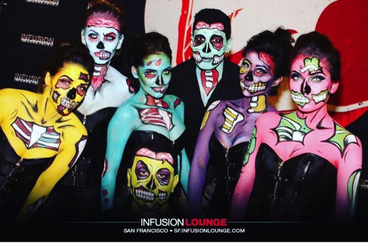 Pop Art Zombie Halloween Makeup